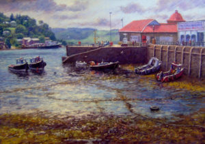 Low tide Oban Harbour , Scotland. Pastel 78cm x 54cm $1800 { Brialyn Boathouse-Gallery }